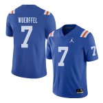 Men's Florida Gators #7 Danny Wuerffel NCAA Jordan Brand Royal Throwback Alternate Authentic Stitched College Football Jersey BQI5462JF